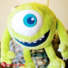 Green monster big eyes soft toy